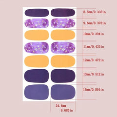 Glitter Marble Nail Polish Stickers Self Adhesive Decal Strips