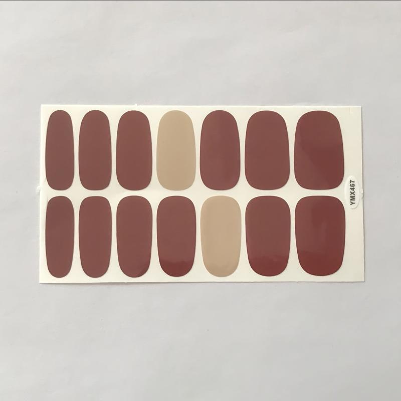 Glitter Marble Nail Polish Stickers Self Adhesive Decal Strips