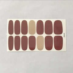 Glitter Marble Nail Polish Stickers Self Adhesive Decal Strips