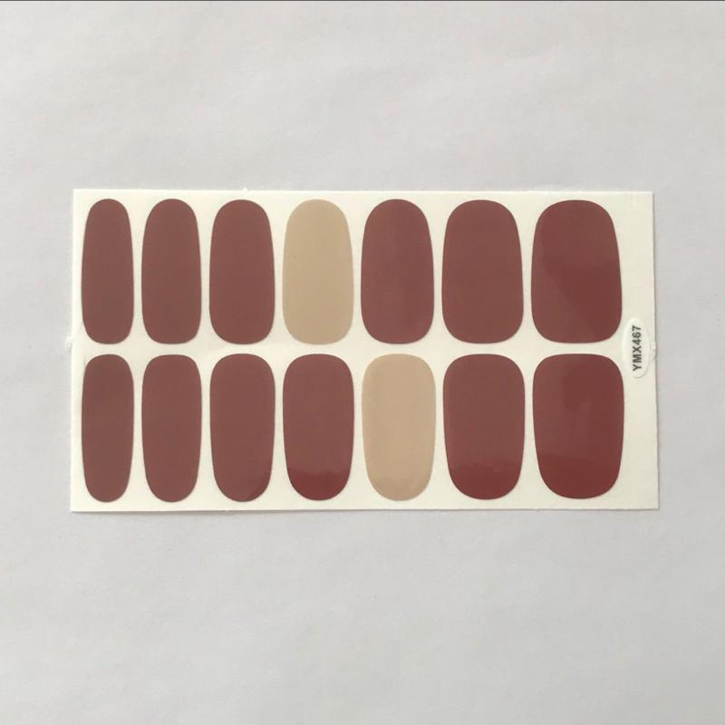 Glitter Marble Nail Polish Stickers Self Adhesive Decal Strips
