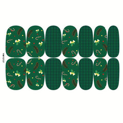 Christmas Plaid Nail Polish Stickers - Festive Holiday Designs