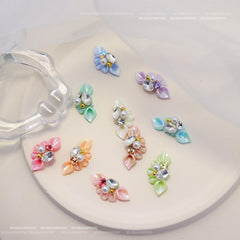 3D Nail Charms Resin Flower with Pearls Nail Art Jewelry
