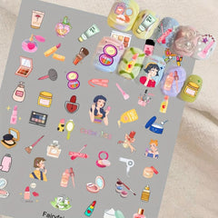 5D Embossed Nail Art Stickers Makeup Stuff Nail Art Decals