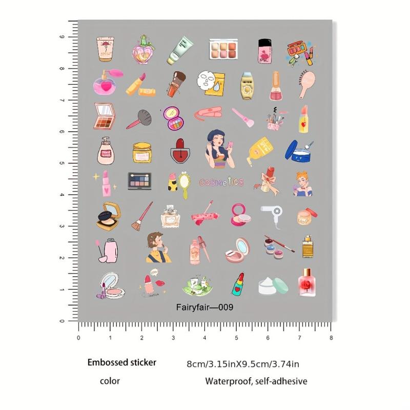 5D Embossed Nail Art Stickers Makeup Stuff Nail Art Decals