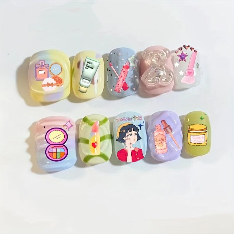 5D Embossed Nail Art Stickers Makeup Stuff Nail Art Decals
