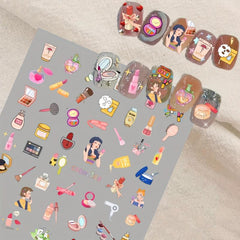 5D Embossed Nail Art Stickers Makeup Stuff Nail Art Decals