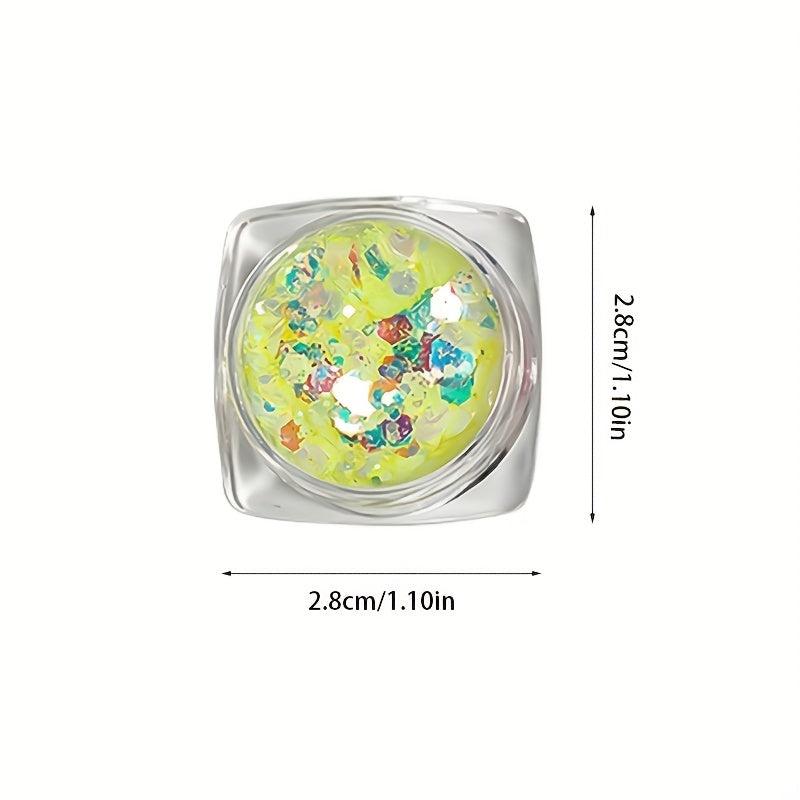 Glow Dark Glitter Sequins Nail Art DIY Decorations Sparkle Shine