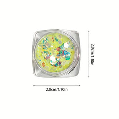 Glow Dark Glitter Sequins Nail Art DIY Decorations Sparkle Shine