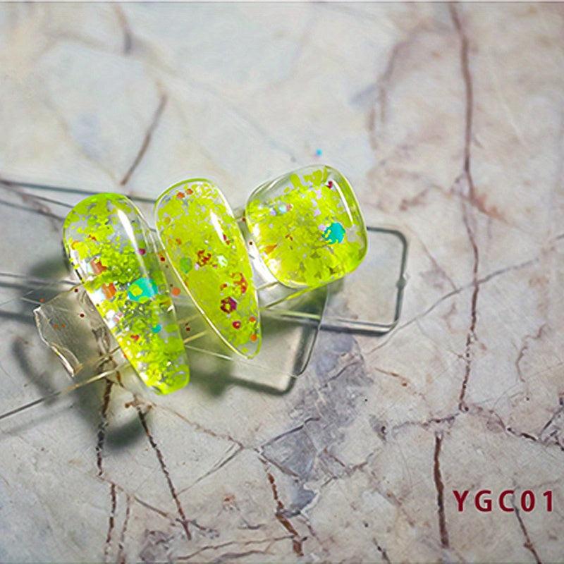 Glow Dark Glitter Sequins Nail Art DIY Decorations Sparkle Shine