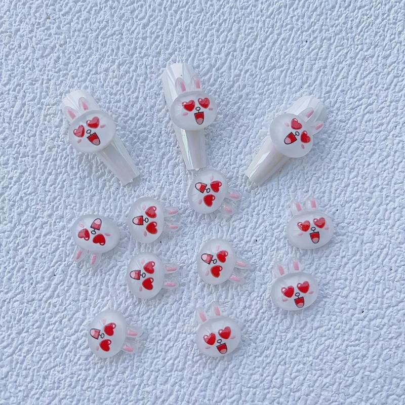 20pcs Cartoon Rabbit Nail Art Charms Resin Jewelry DIY Nail Art Decor