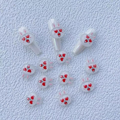 20pcs Cartoon Rabbit Nail Art Charms Resin Jewelry DIY Nail Art Decor