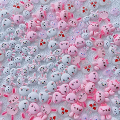 20pcs Cartoon Rabbit Nail Art Charms Resin Jewelry DIY Nail Art Decor