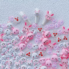 20pcs Cartoon Rabbit Nail Art Charms Resin Jewelry DIY Nail Art Decor