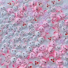 20pcs Cartoon Rabbit Nail Art Charms Resin Jewelry DIY Nail Art Decor