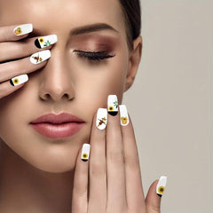 Sunflower Nail Polish Stickers Self Adhesive Nail Art Decal Strips