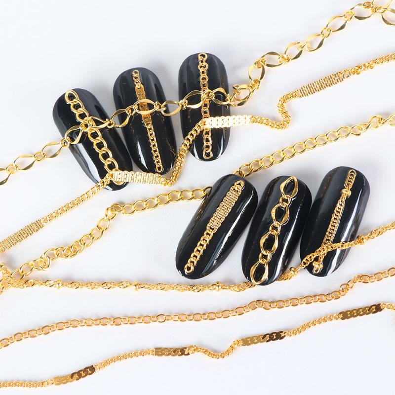Y2K Metal Chain Nail Charms for Nail Art Decoration