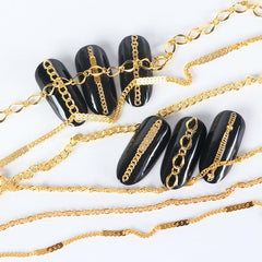 Y2K Metal Chain Nail Charms for Nail Art Decoration