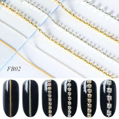 Y2K Metal Chain Nail Charms for Nail Art Decoration