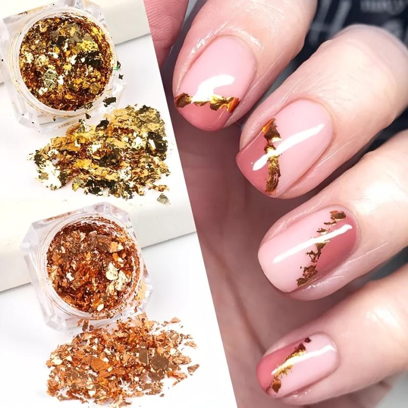 Holographic Foil Nails Art 3D Flakes Sequins DIY Manicure Decal