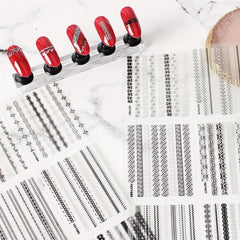 24 Pcs Self Adhesive Nail Art Stickers - DIY or Salon Nail Art Supplies
