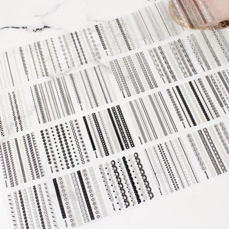 24 Pcs Self Adhesive Nail Art Stickers - DIY or Salon Nail Art Supplies