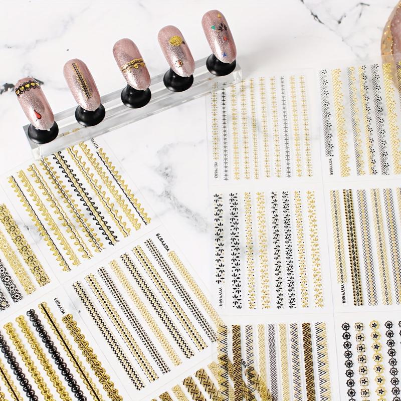 24 Pcs Self Adhesive Nail Art Stickers - DIY or Salon Nail Art Supplies