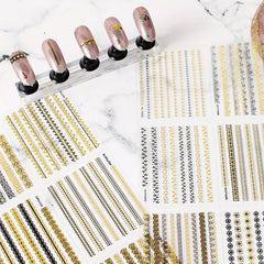 24 Pcs Self Adhesive Nail Art Stickers - DIY or Salon Nail Art Supplies