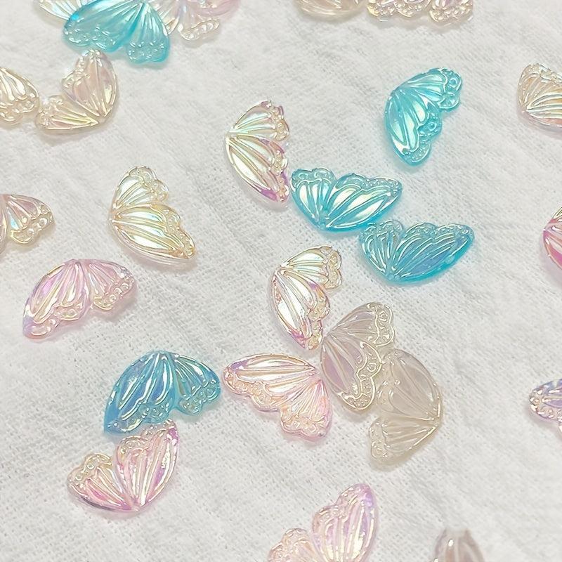 15pcs Aurora Butterfly Wing Nail Art Charms for DIY Nail Art Decoration