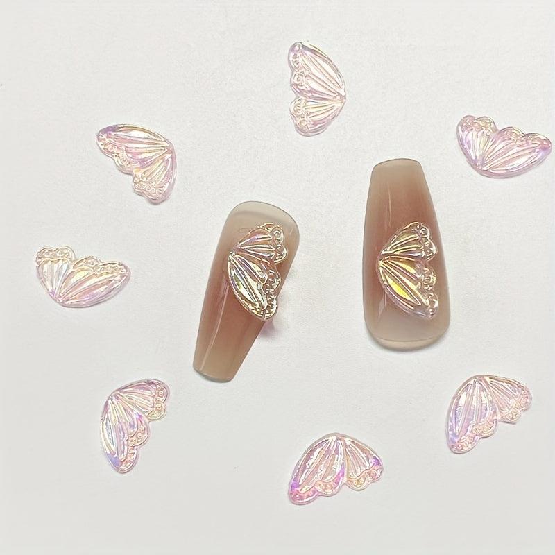 15pcs Aurora Butterfly Wing Nail Art Charms for DIY Nail Art Decoration