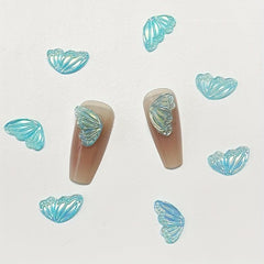 15pcs Aurora Butterfly Wing Nail Art Charms for DIY Nail Art Decoration