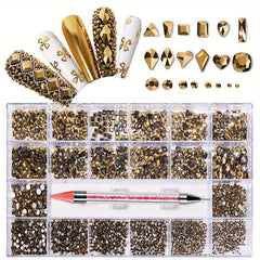 8600pcs Rhinestones Kit with Diamond Storage Box and Wax Pen