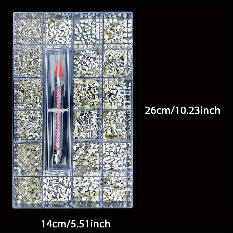 8600pcs Rhinestones Kit with Diamond Storage Box and Wax Pen
