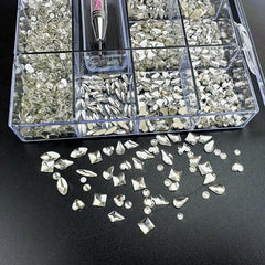 8600pcs Rhinestones Kit with Diamond Storage Box and Wax Pen