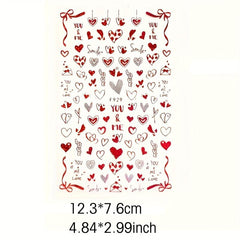 2pcs Glitter French Tip Nail Stickers Heart Star Butterfly Nail Art Decals