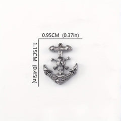 10pcs 3D Alloy Skull Nail Art Charms Halloween Nail Art Accessories
