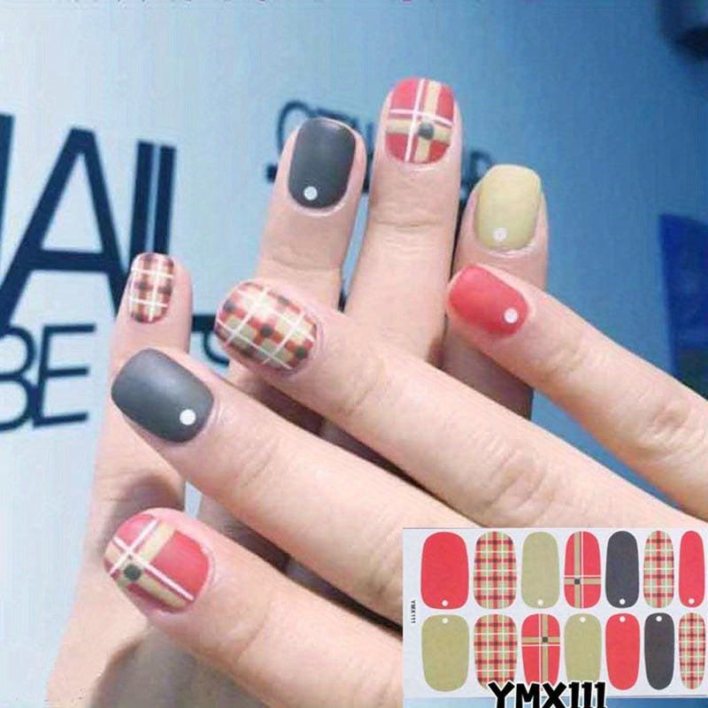 Full Wraps Nail Polish Stickers Self Adhesive Nail Art Decal Strips
