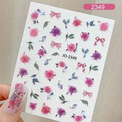 3D Rose Nail Art Stickers Floral DIY Nail Decoration