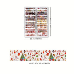 Christmas Halloween Nail Foil Transfer Stickers Snowman Santa Elk Laser Decals