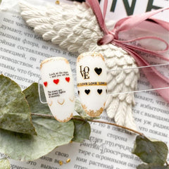 Love Heart Girl's Face Nail Decals - DIY nail art stickers