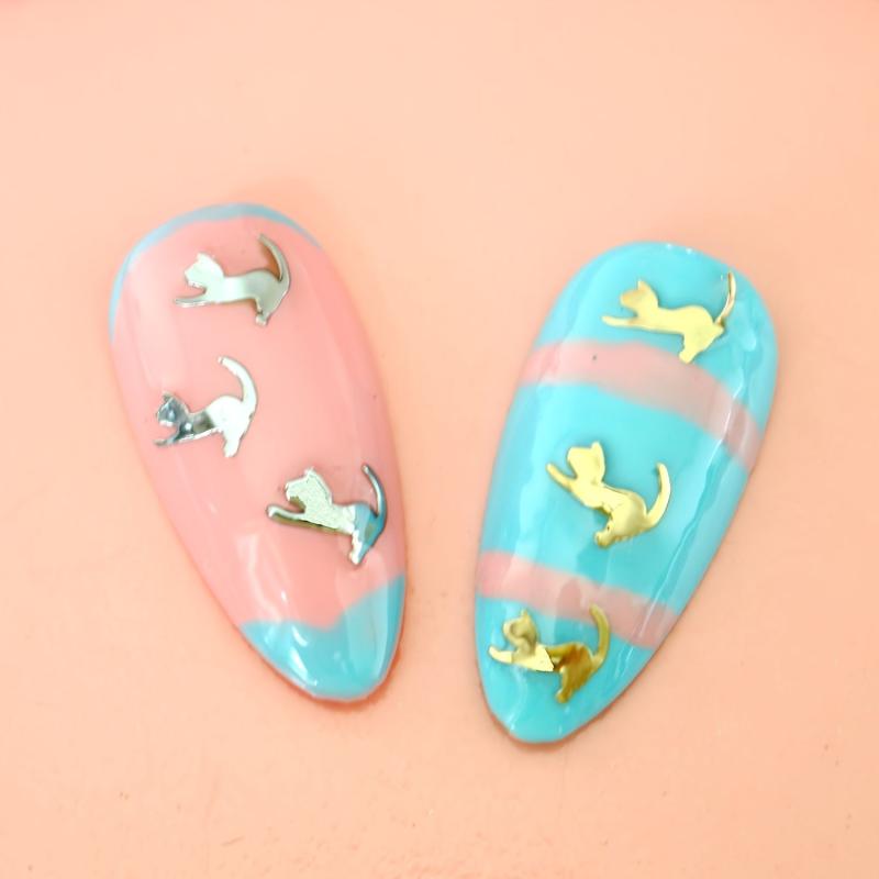 Halloween Cat Metal Nail Art Charms for DIY or Nail Salons