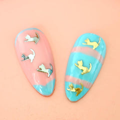Halloween Cat Metal Nail Art Charms for DIY or Nail Salons