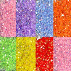 Flat Back Nail Art Rhinestones Crystal Gemstones DIY Nail Salon Multicolor