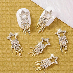 3D Star Nail Charm Gloss Rhinestone Decorations for Manicure