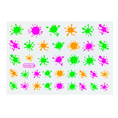 Fluorescent Halloween Nail Stickers DIY Manicure Decals