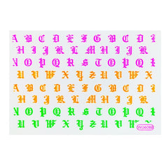 Fluorescent Halloween Nail Stickers DIY Manicure Decals