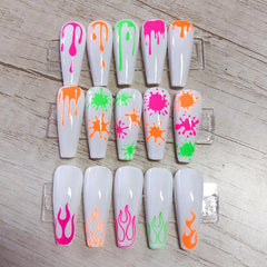 Fluorescent Halloween Nail Stickers DIY Manicure Decals