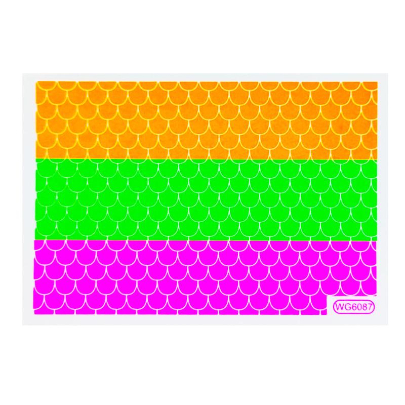 Fluorescent Halloween Nail Stickers DIY Manicure Decals