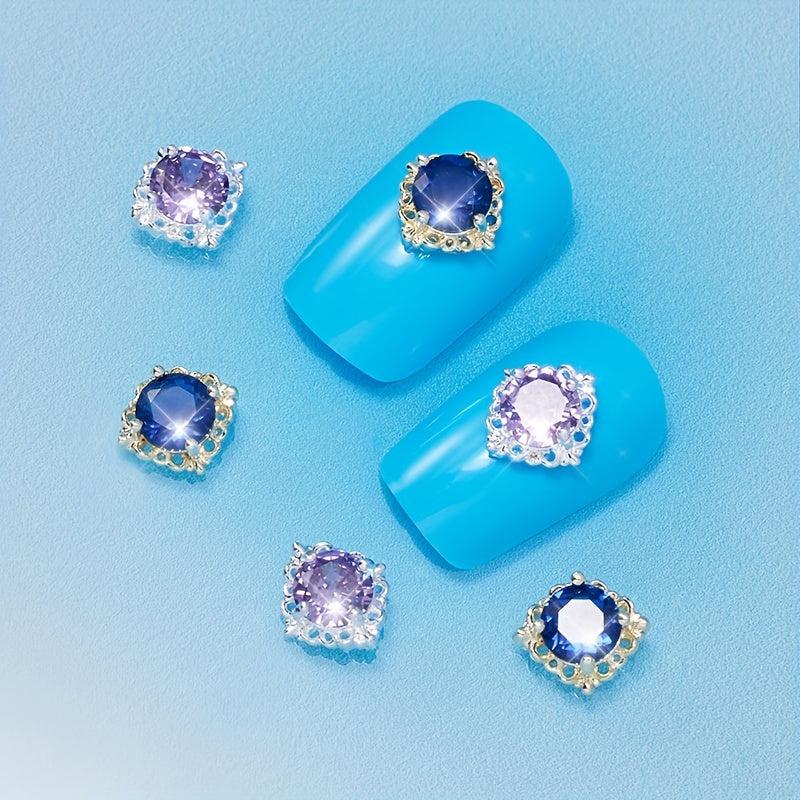 3D Nail Art Rhinestones Zircon Nail Rhinestones Metal Gems Jewels Stones