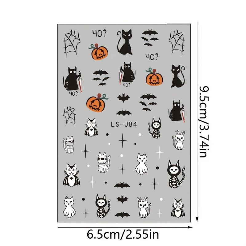 Halloween Nail Art Stickers Jack On Lantern Ghost Spider Nail Art Decals