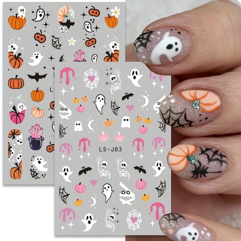 Halloween Nail Art Stickers Jack On Lantern Ghost Spider Nail Art Decals